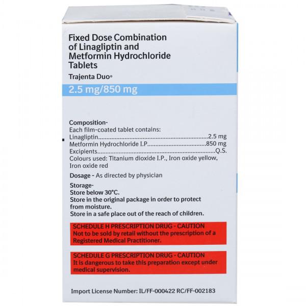 Trajenta Duo 2.5Mg/850Mg Tablet