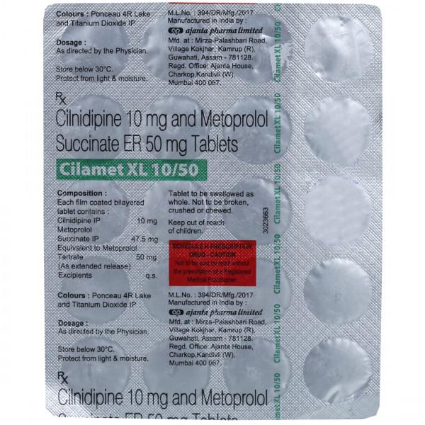 Cilamet XL 10/50 Tablet ER