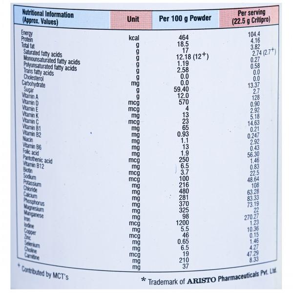 Critipro Powder Vanilla