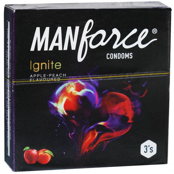 Manforce Ignite Apple Peach Flavoured Condoms (3 Condoms)