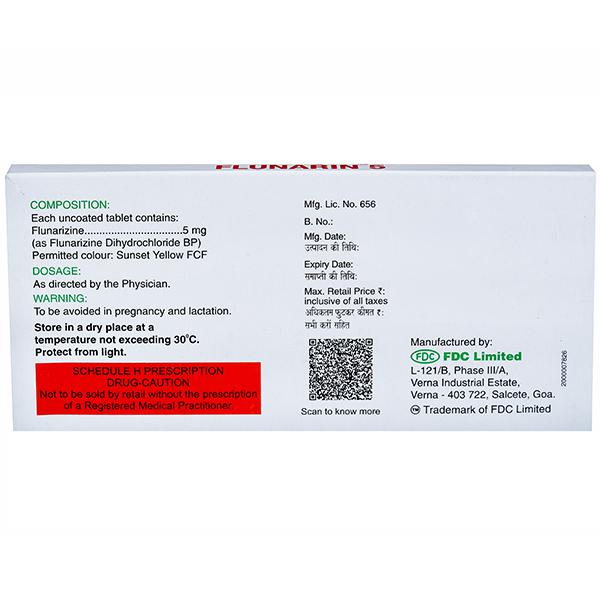 Flunarin 5 Tablet
