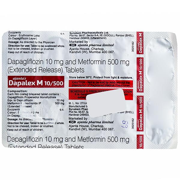 Dapalex M 10Mg/500Mg Tablet
