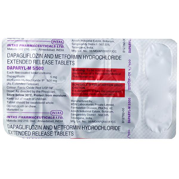Daparyl M 5Mg/500Mg Tablet ER