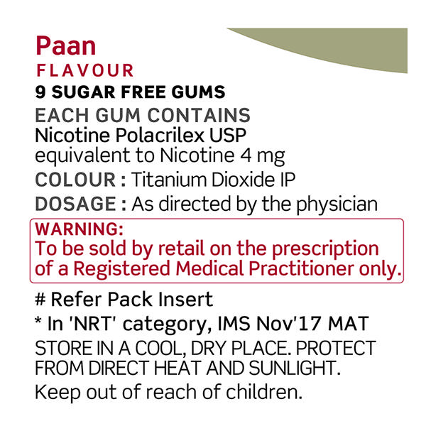 Nicotex Paan Flavour 4mg Chew Gum Tablet