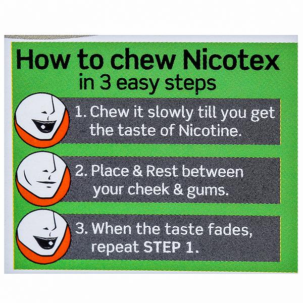 Nicotex Cinnamon Flavour Sugar Free 4Mg Chew Gum