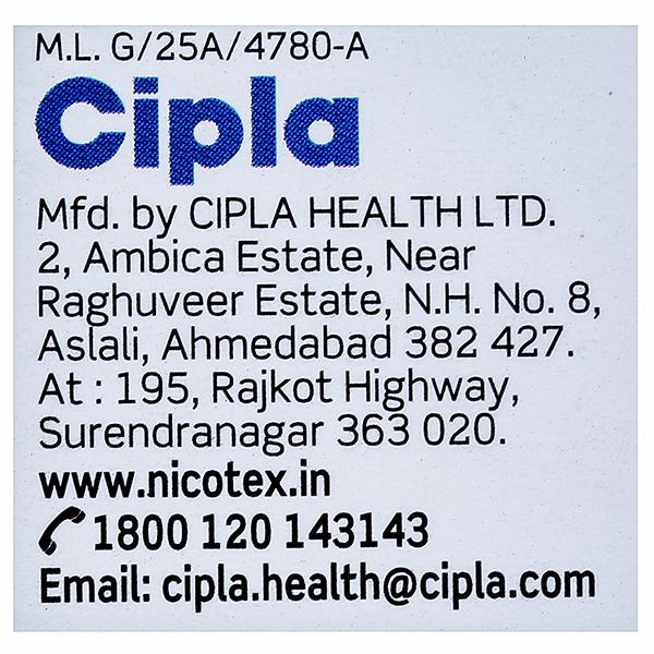 Nicotex Cinnamon Flavour Sugar Free 4Mg Chew Gum