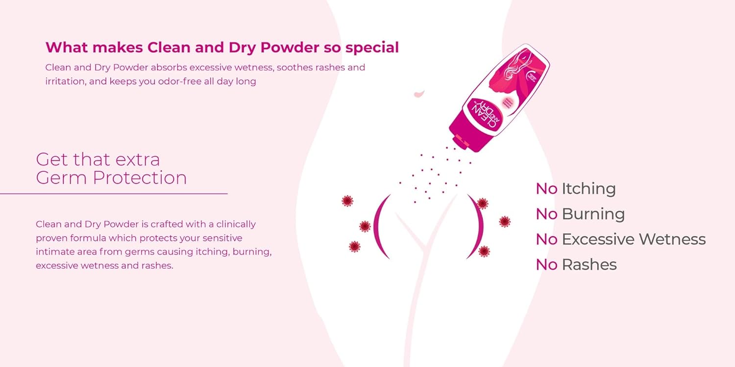 Clean and Dry Feminine Intimate Powder