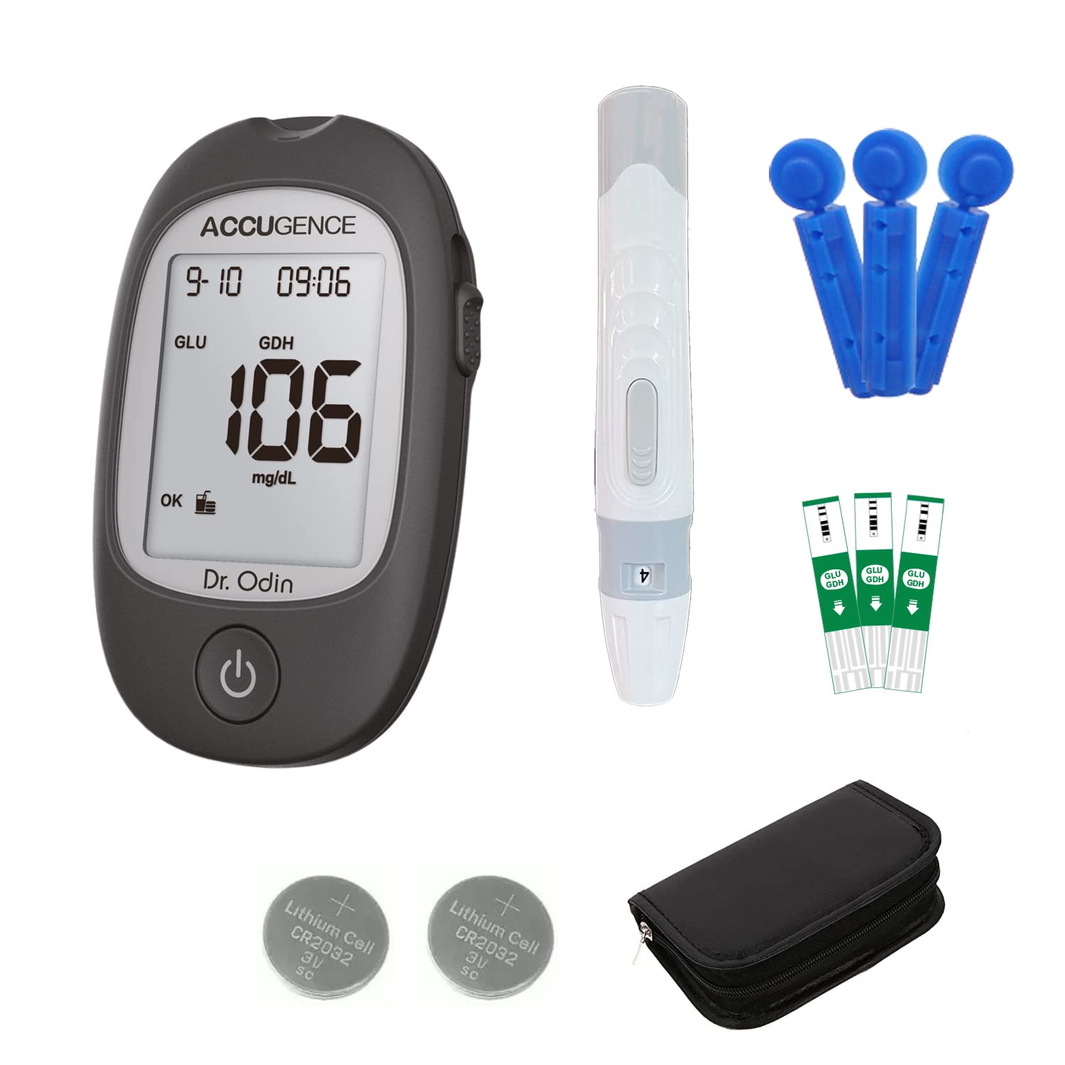 Dr. Odin PM-900 Accugence Multi monitoring Glucose Meter Kit Black