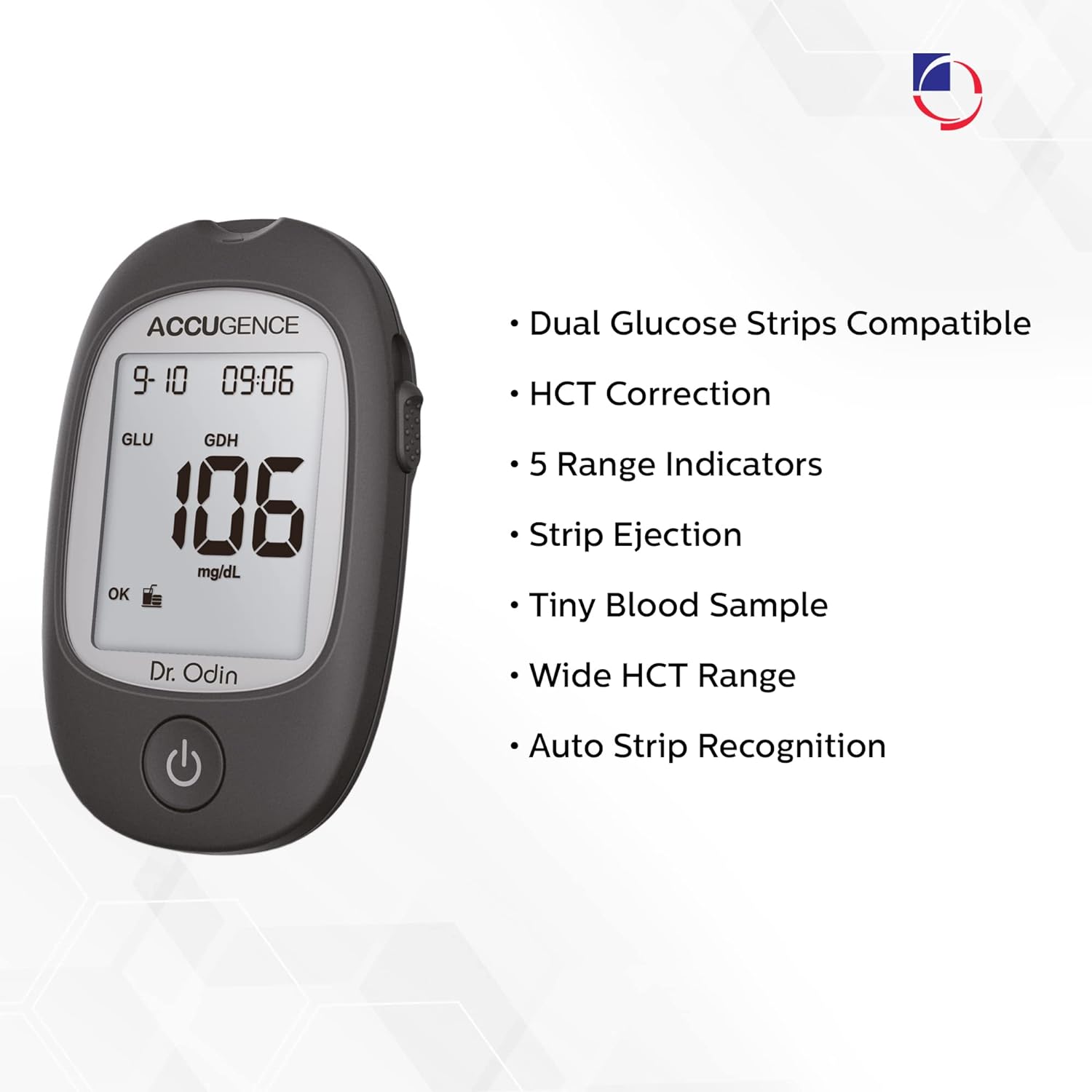 Dr. Odin PM-900 Accugence Multi monitoring Glucose Meter Kit Black