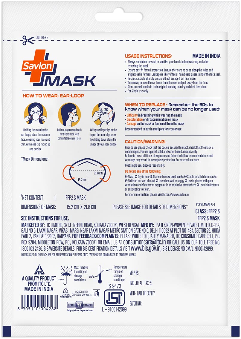 Savlon Earloop MasK N95