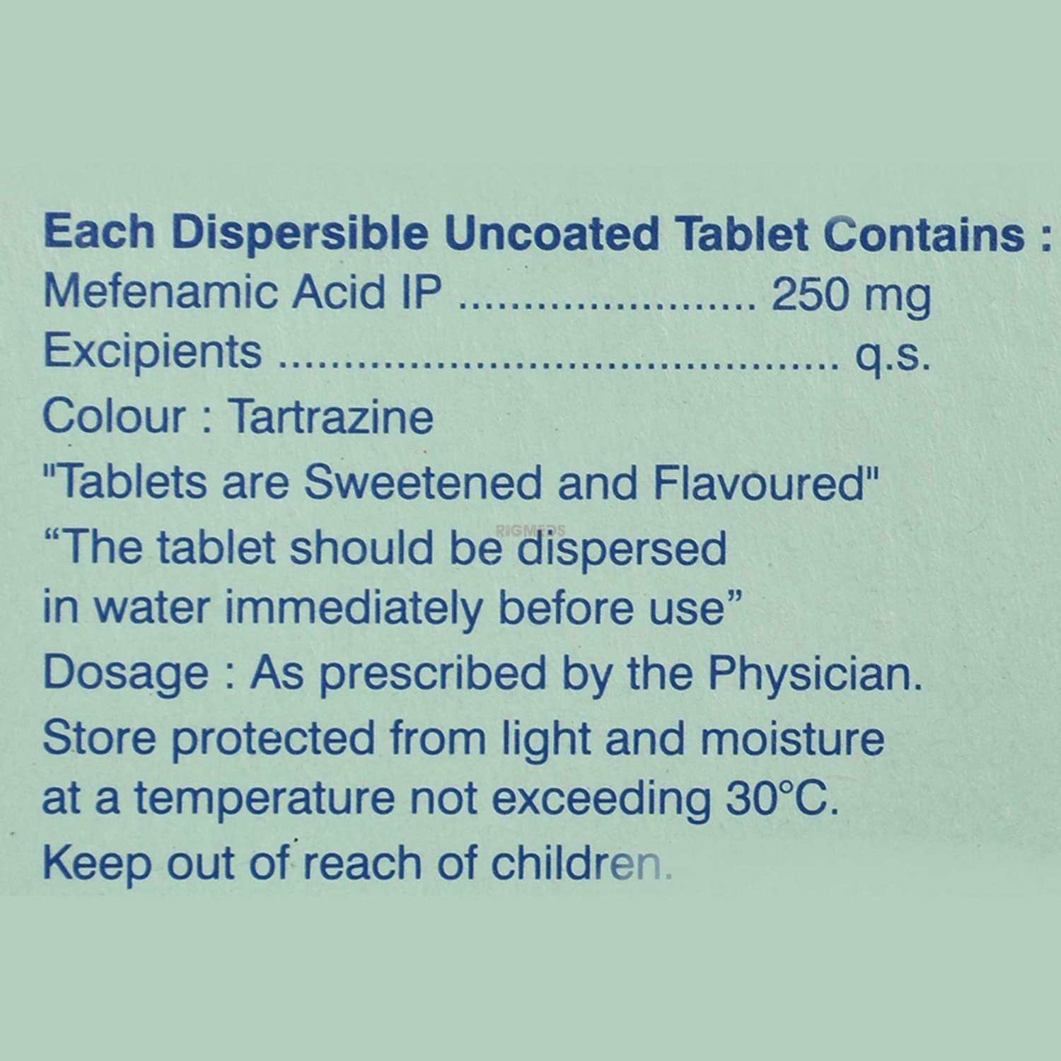 Meftal 250 Tablet DT