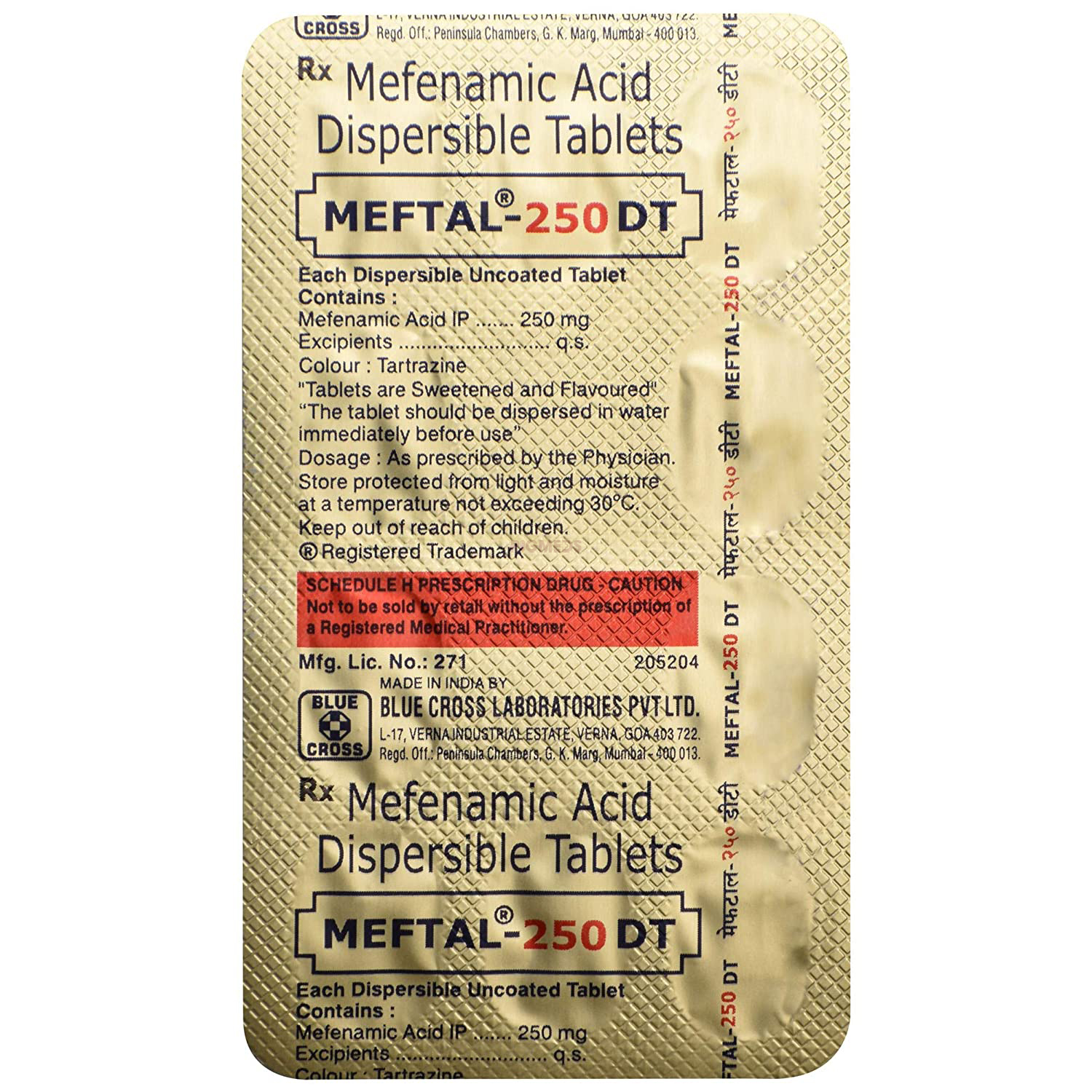 Meftal 250 Tablet DT
