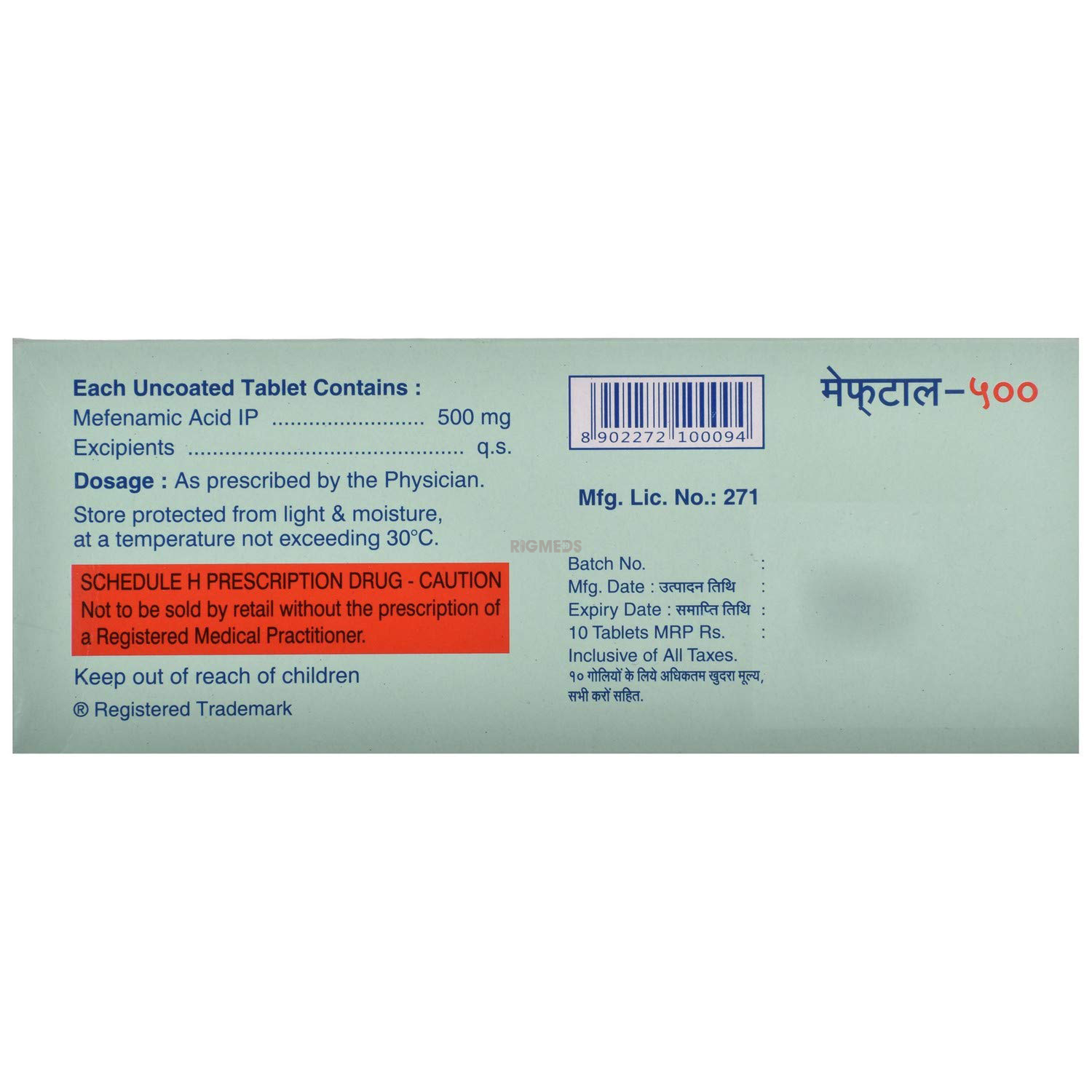 Meftal 500 Tablet