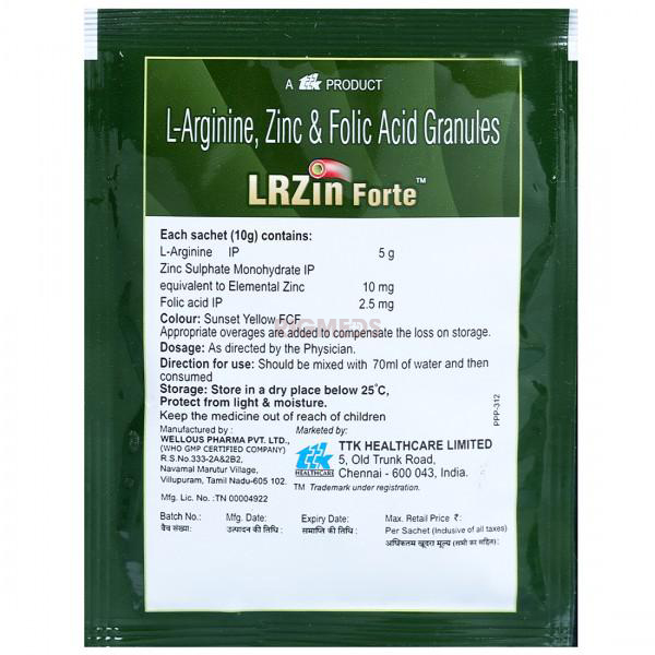 Lrzin Forte Sugar Free Granules Tasty Orange