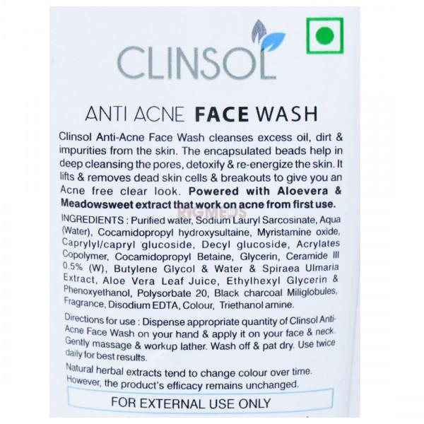 Clinsol Anti Acne Face Wash (70Gm)