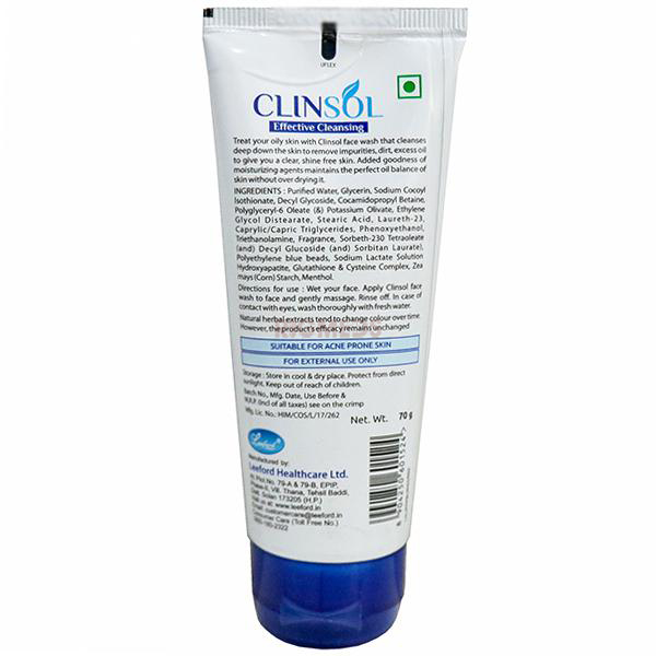 Clinsol Effective Cleansing Long Lasting Oil-Control Protection Face Wash