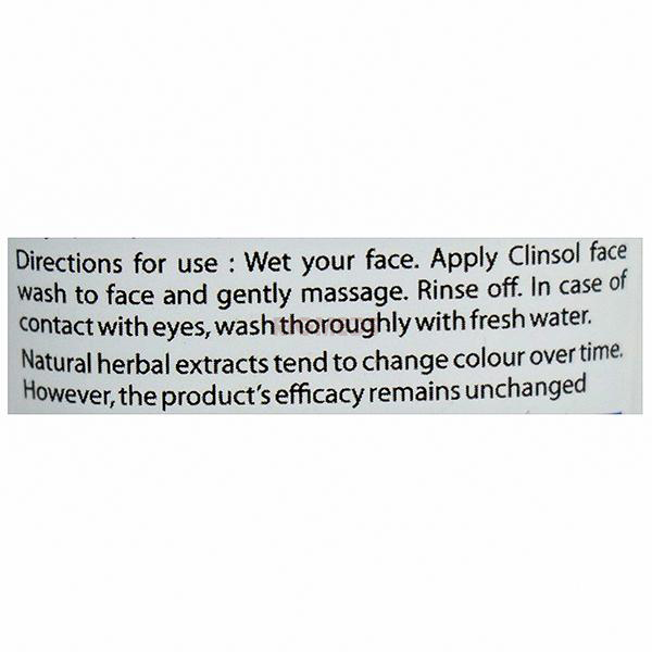 Clinsol Effective Cleansing Long Lasting Oil-Control Protection Face Wash