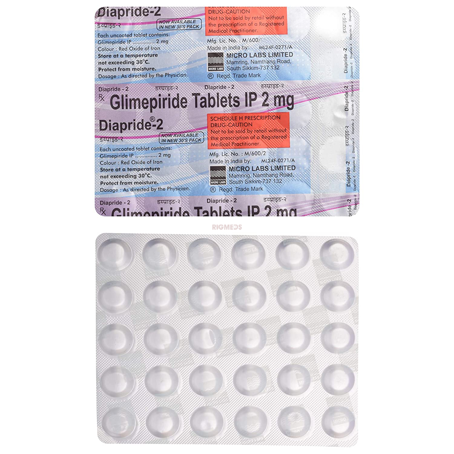 Diapride 2mg Tablet