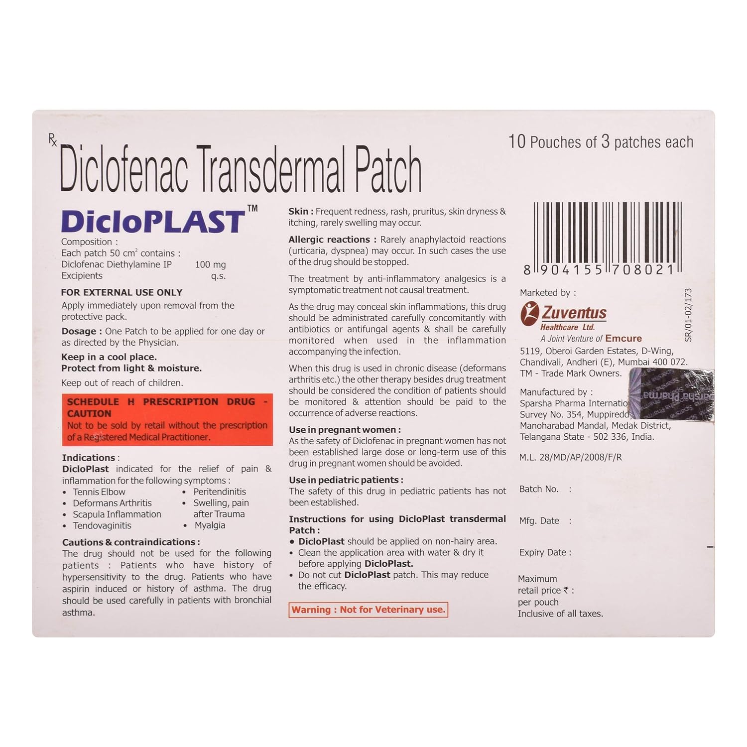 Dicloplast Patch