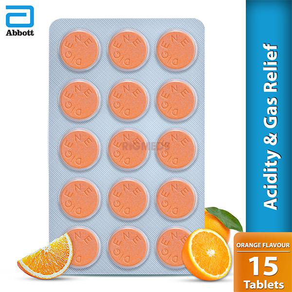 Digene Acidity & Gas Relief Tablet Orange