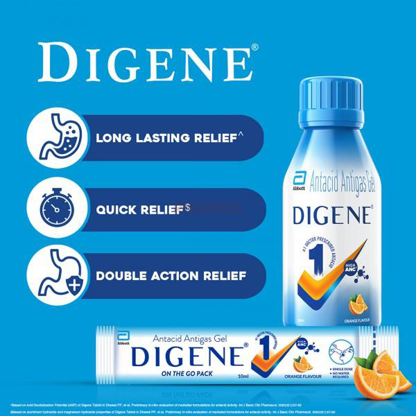 Digene Acidity & Gas Relief Gel Orange (450ml)