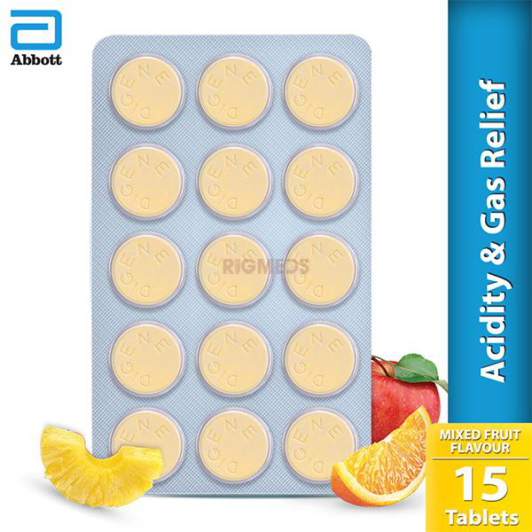 Digene Acidity & Gas Relief Tablet Mixed Fruit