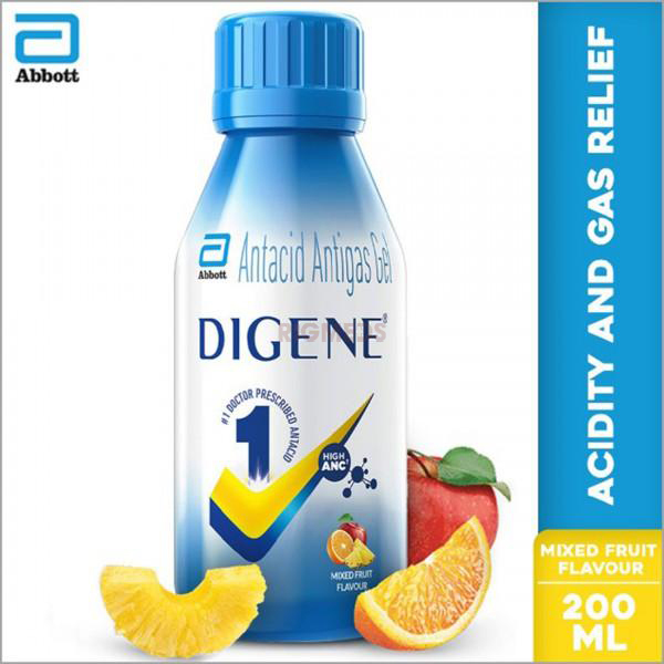 Digene Acidity & Gas Relief Gel Mixed Fruit (200ml)