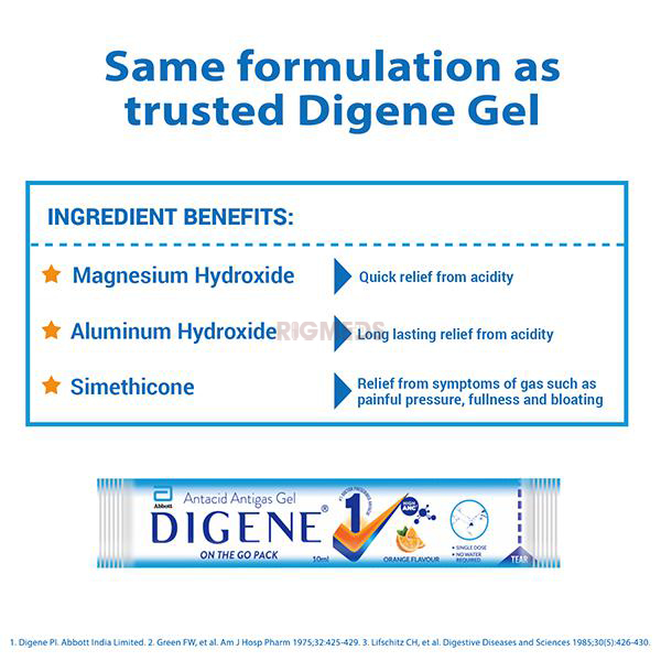 Digene Gel On The Go Stick Pack Orange (10ml Pack)