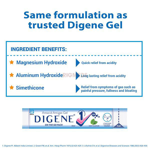 Digene Gel On The Go Stick Pack Mint (10ml Pack)