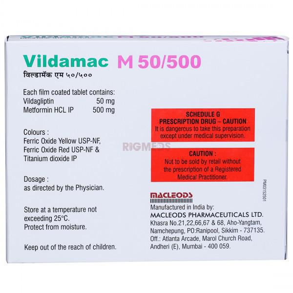 Vildamac M 50/1000 Tablet ( 15 Tablet )