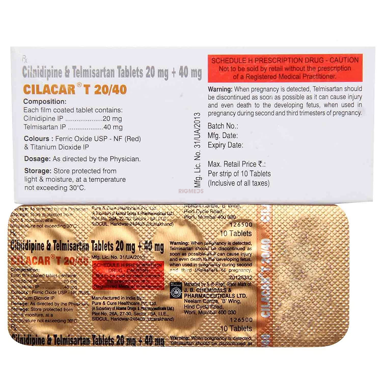 Cilacar T 20/40 Tablet