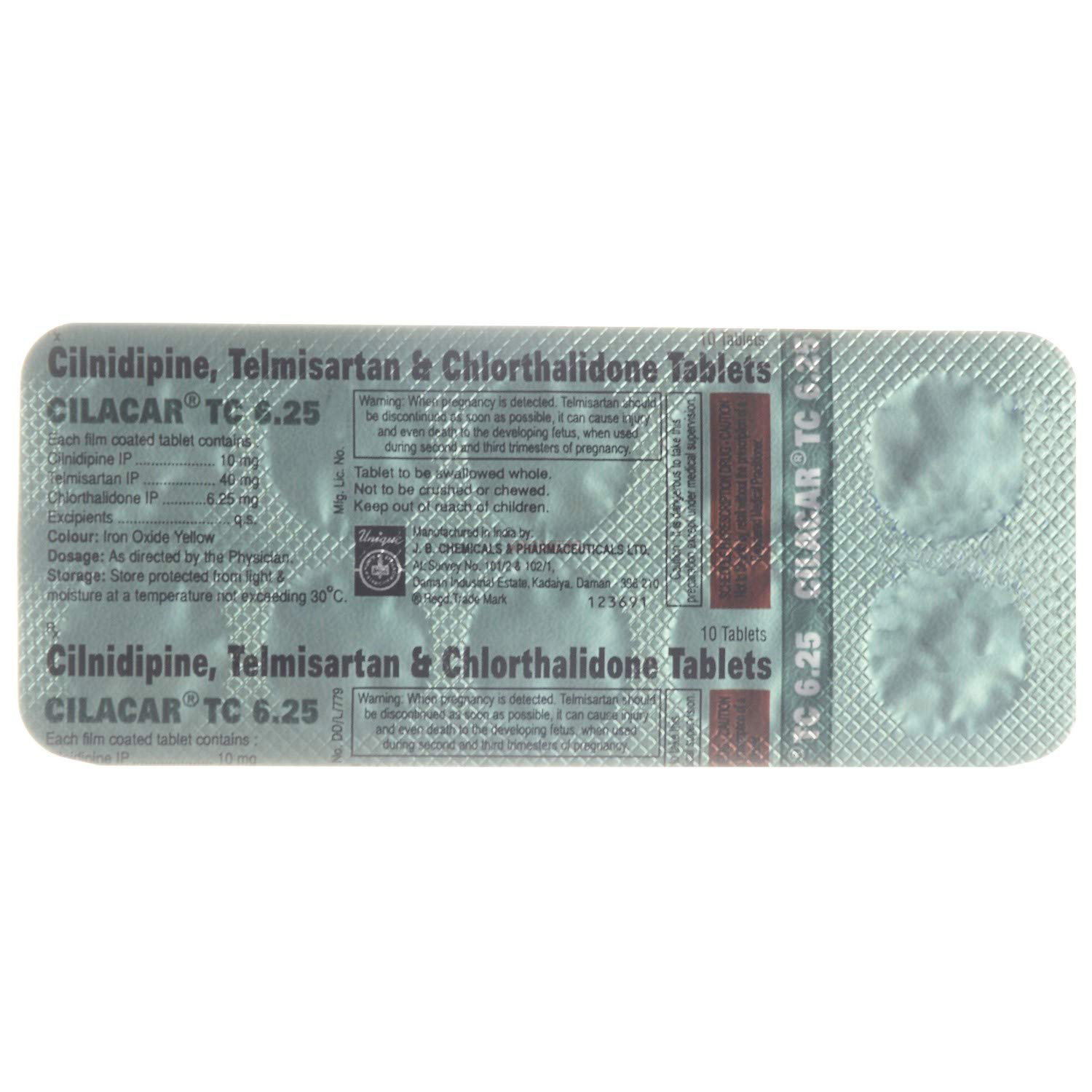 Cilacar TC 6.25 Tablet