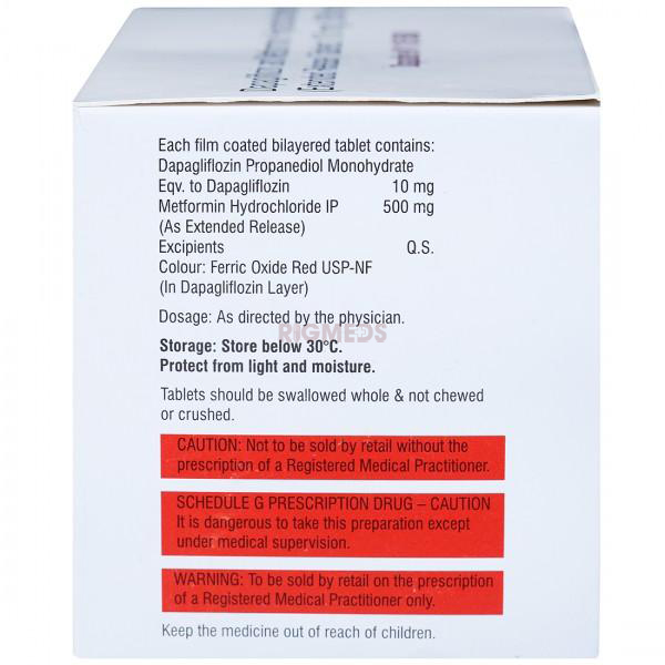 Dapabite M 10Mg/500Mg Tablet ER