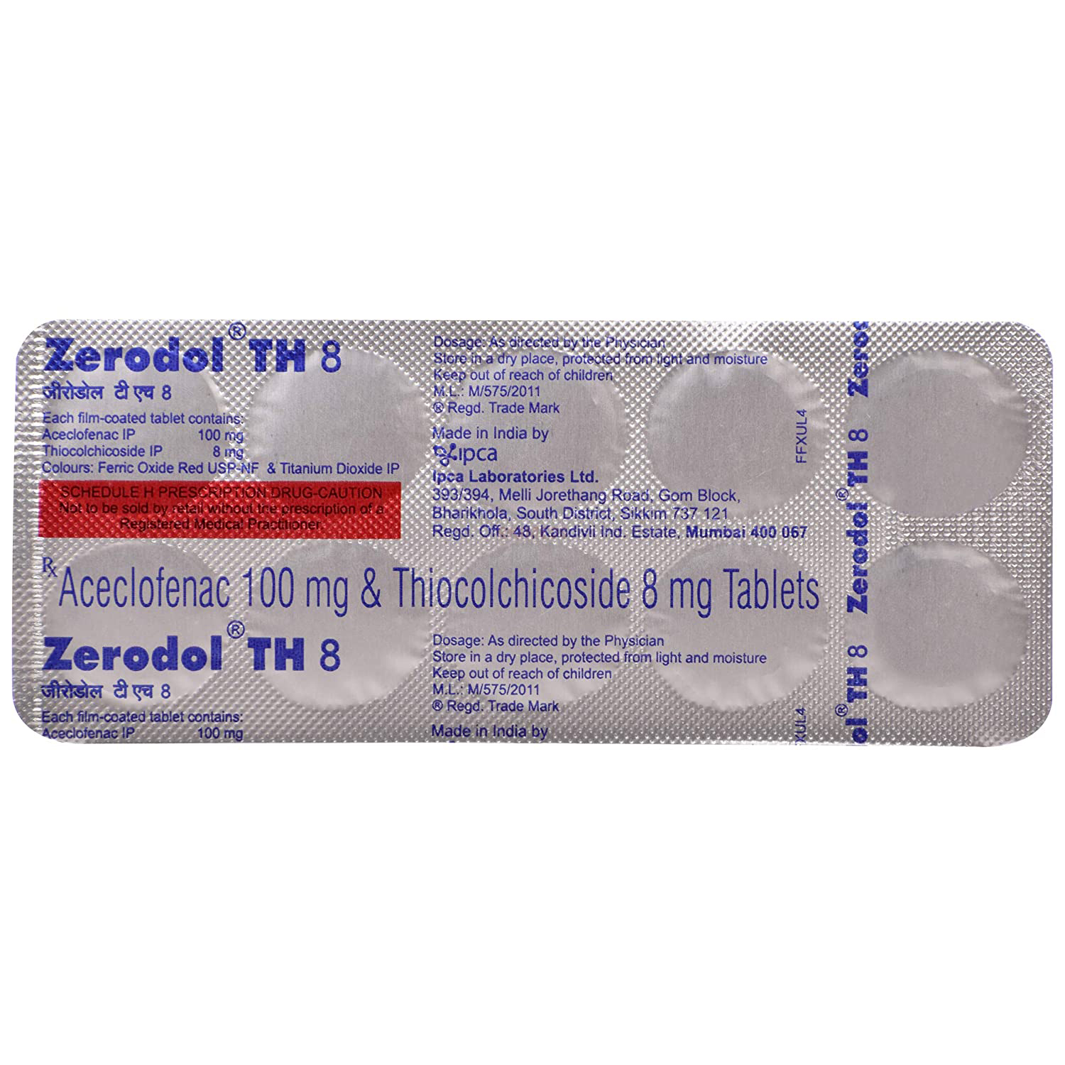 Zerodol TH 8 Tablet