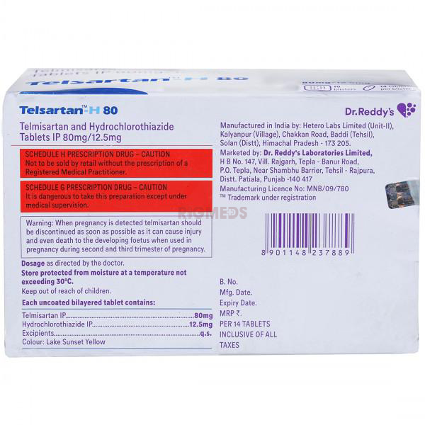 Telsartan H 80 Tablet