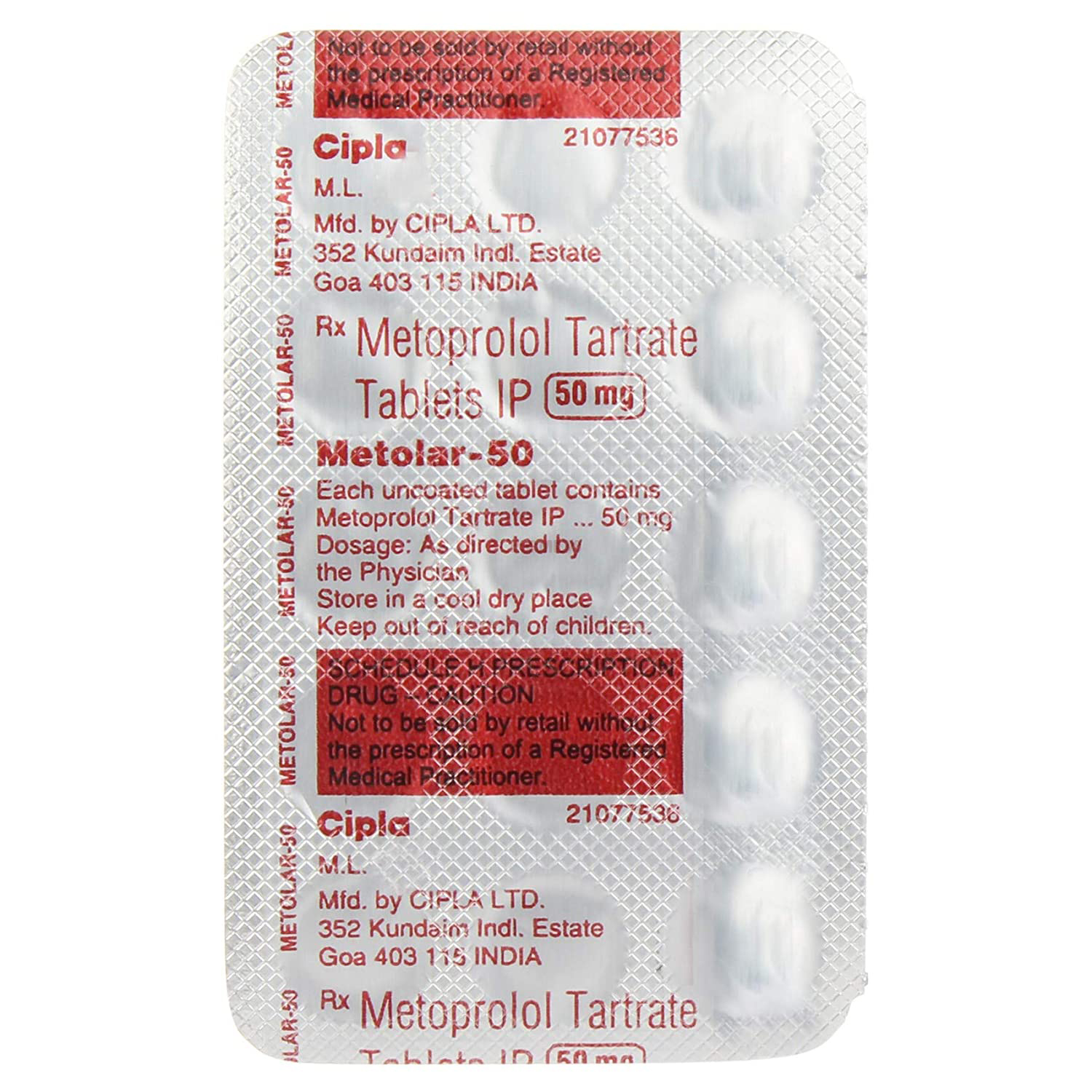 Metolar 50 Tablet