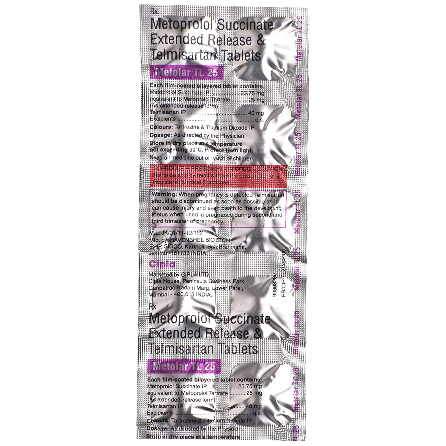 Metolar TL 25 Tablet