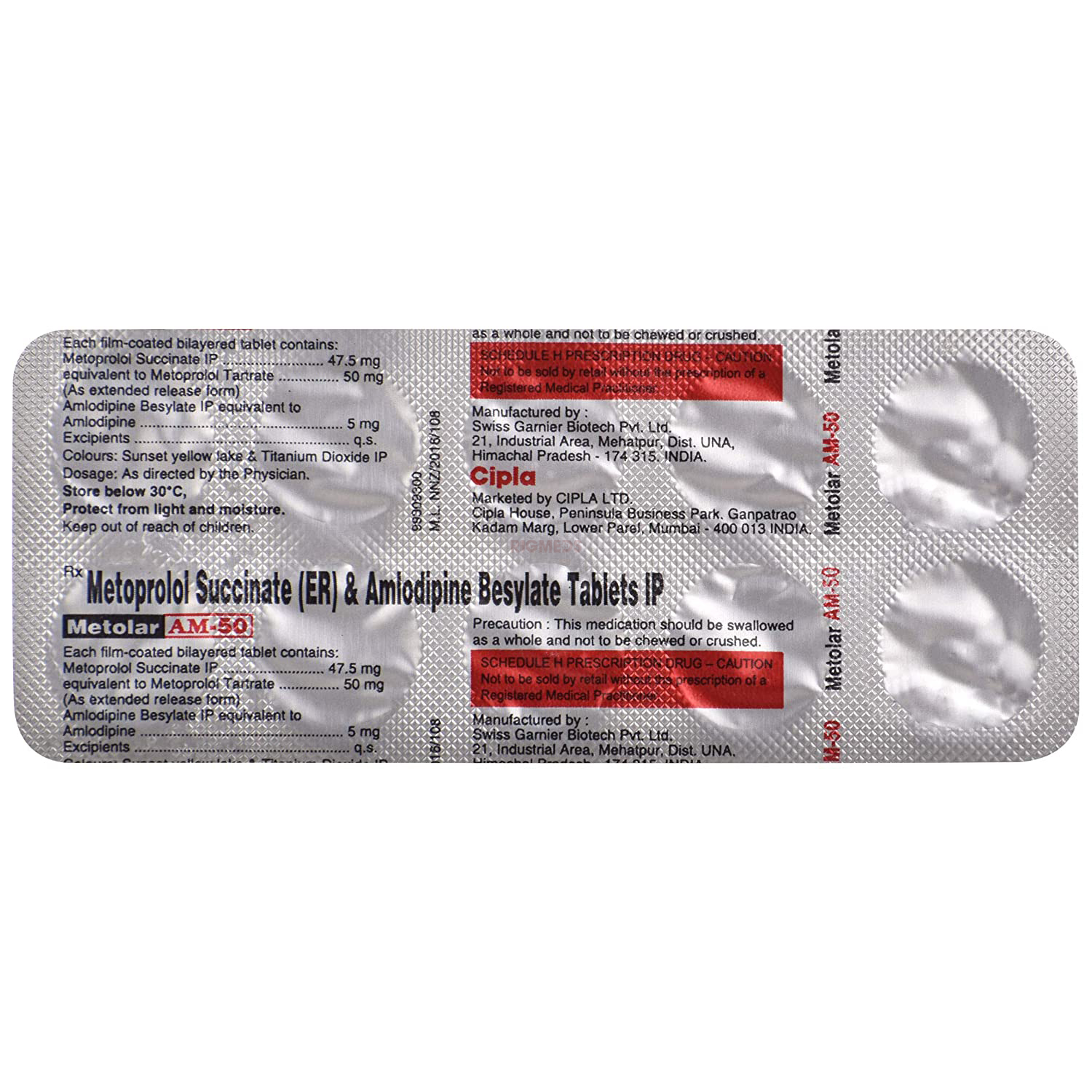 Metolar AM 50 Tablet
