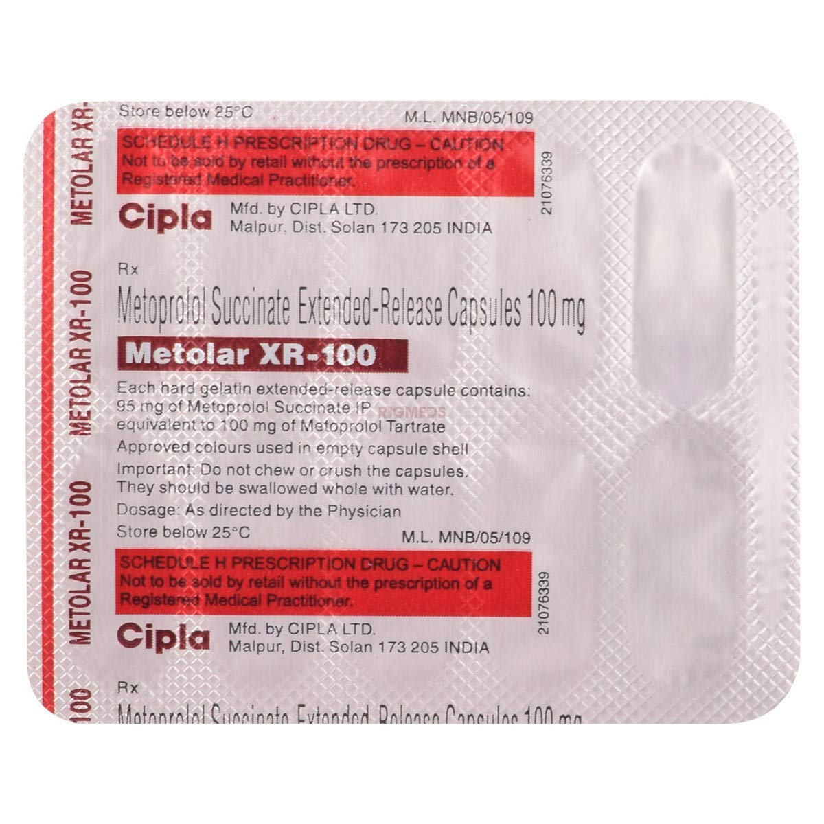 Metolar XR 100 Capsule