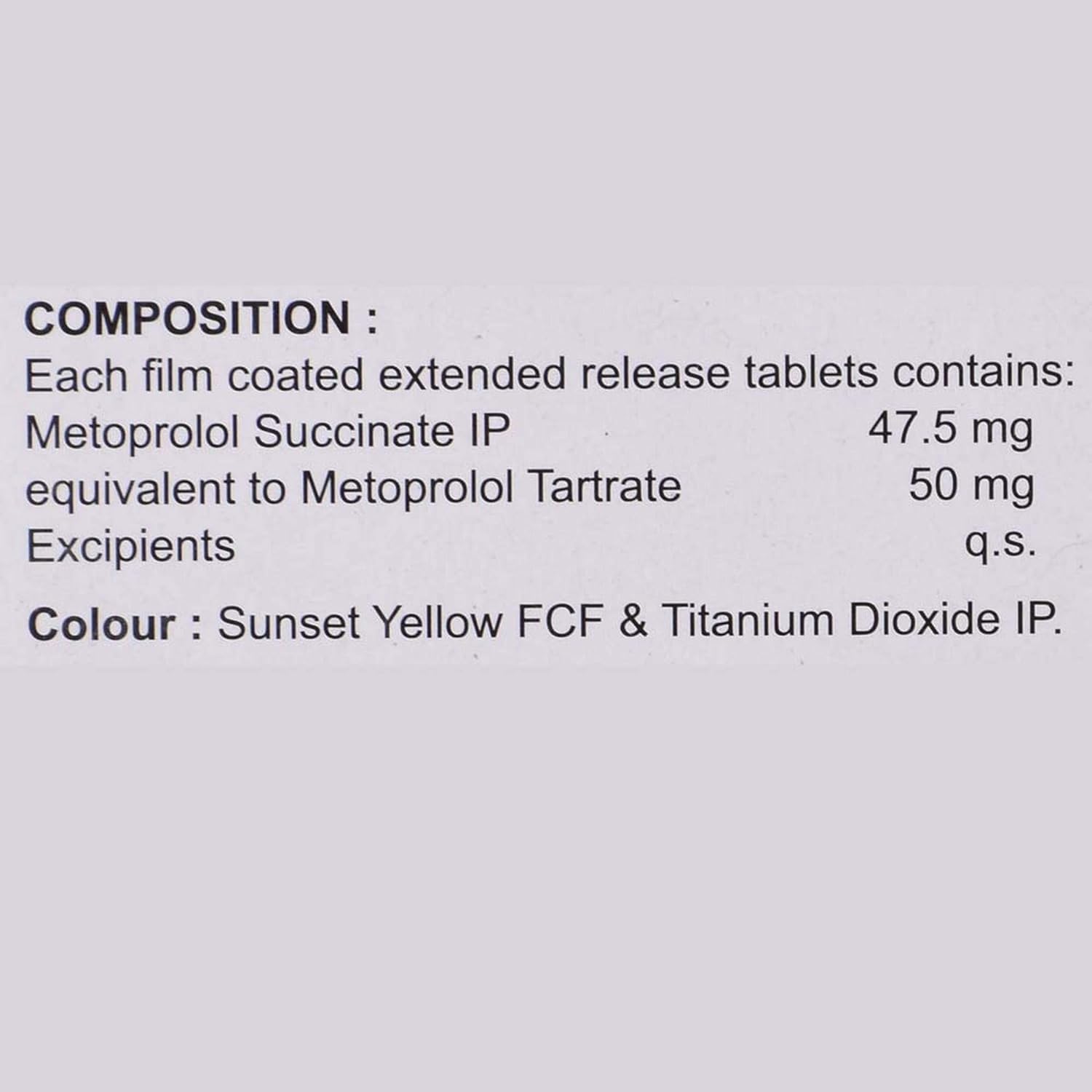 Met XL 50 Tablet