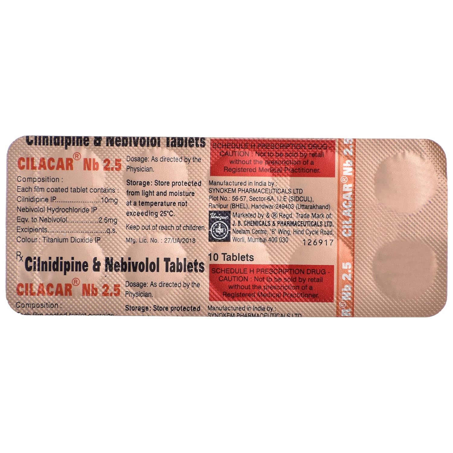 Cilacar NB 2.5 Tablet