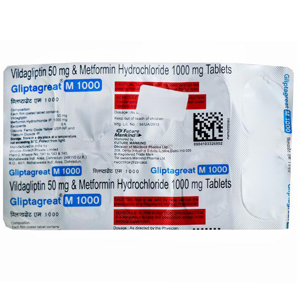 Gliptagreat M 50/1000 Tablet