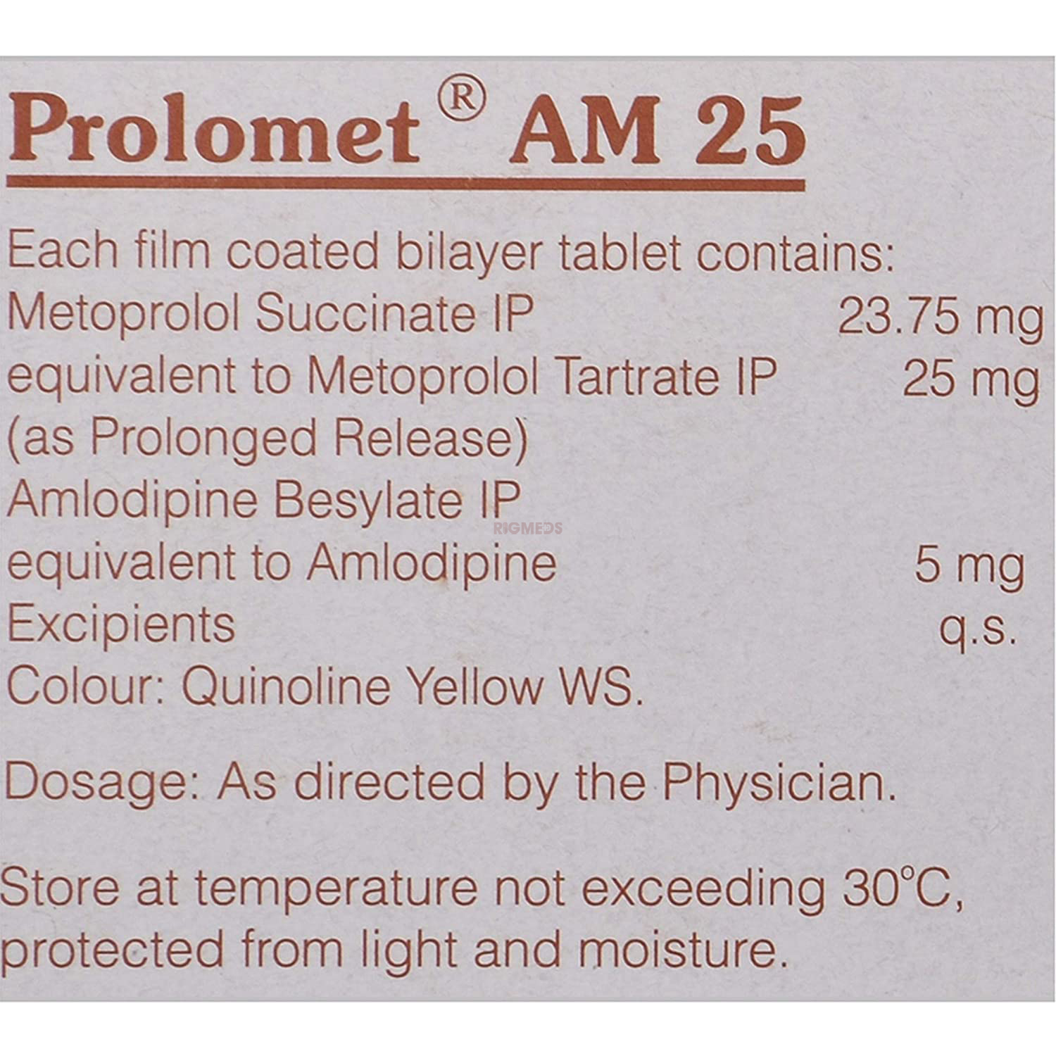 Prolomet AM 25 Tablet