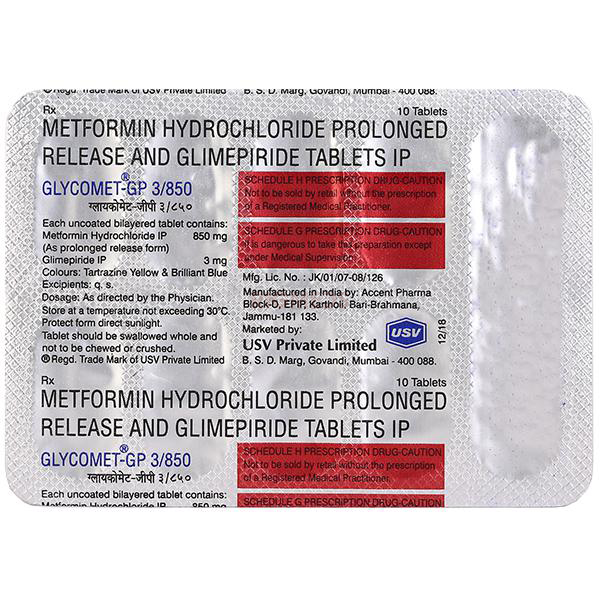 Glycomet GP 3/850 Tablet PR