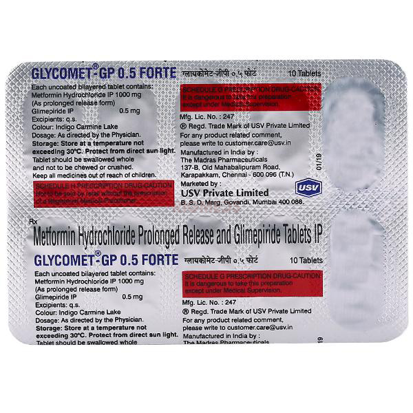 Glycomet GP 0.5 Forte Tablet PR
