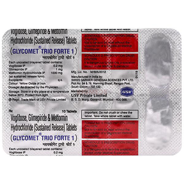 Glycomet Trio Forte 1 Tablet SR
