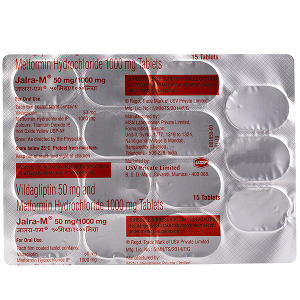 Jalra M 50mg/1000mg Tablet