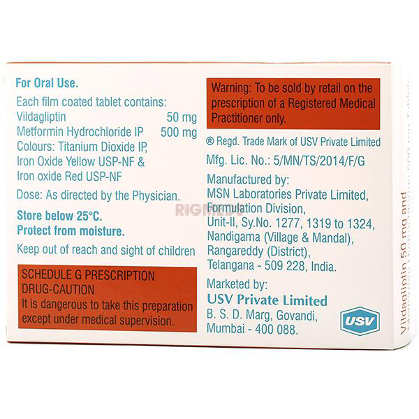 Jalra M 50Mg/500Mg Tablet