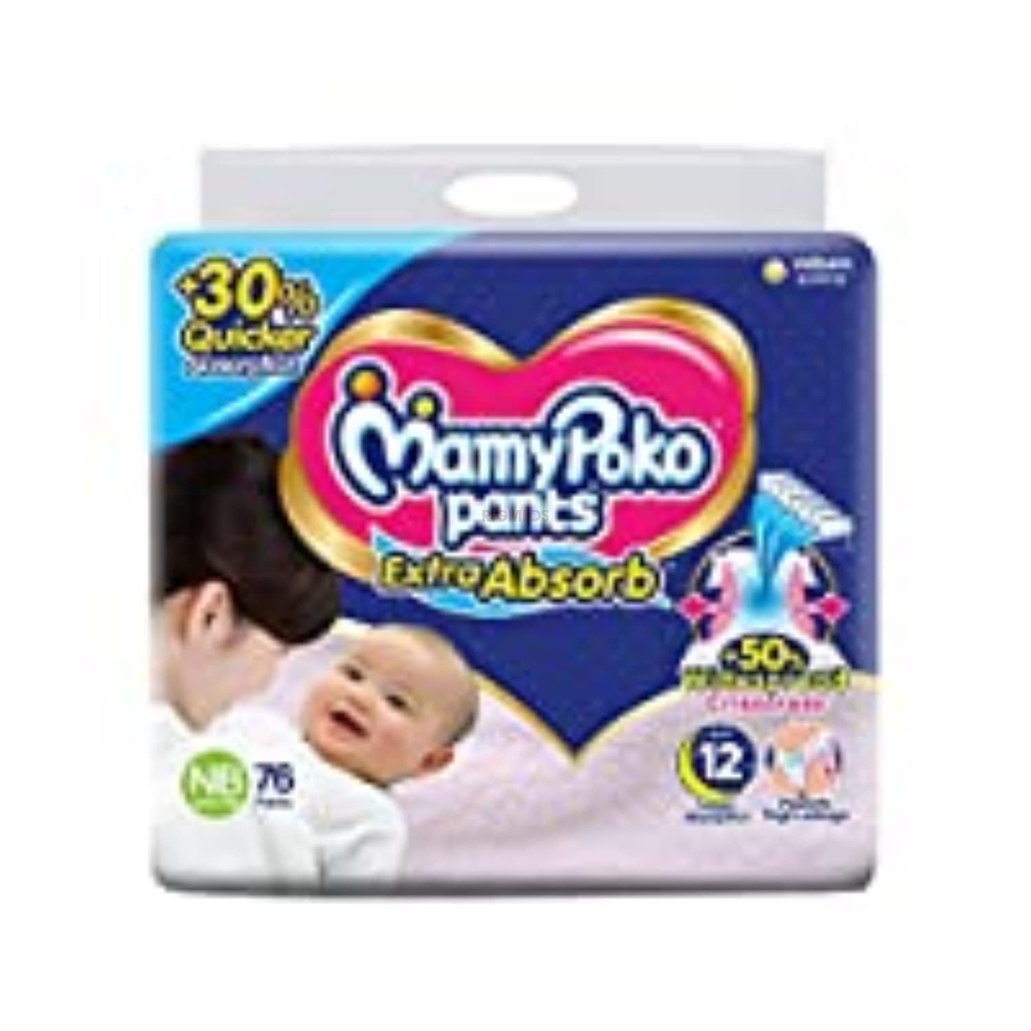 MamyPoko Pants Extra Absorbent NB76