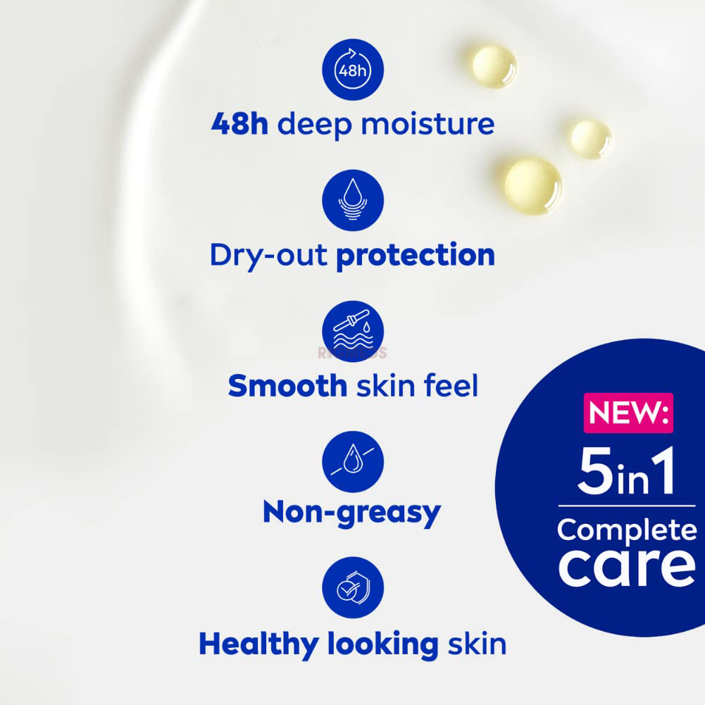 Nivea Express Hydration Body Lotion 5 in 1 Complete Care With Deep Moisture Serum & Sea Minerals For Normal Skin
